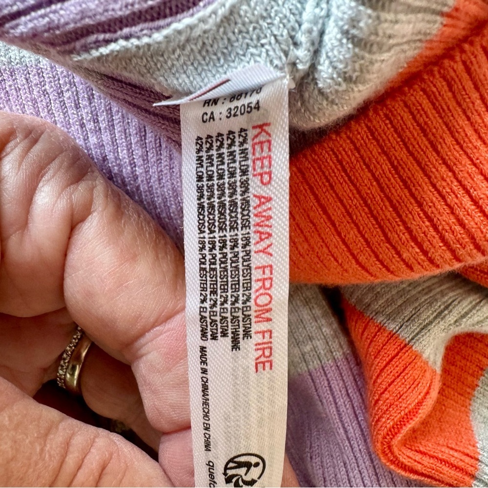Daily Practice by Anthropologie Striped Mock Neck Sweater Dress M EUC fitted - Picture 8 of 13